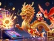 Experience thrilling action with go 99 as a golden dragon and phoenix burst through vibrant casino symbols.