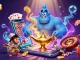 Experience the thrilling magic of gg88 with a captivating casino illustration featuring a genie and poker chips.