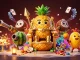 Kuwin gaming experience featuring a vibrant scene with a golden pineapple king and exciting beach casino elements