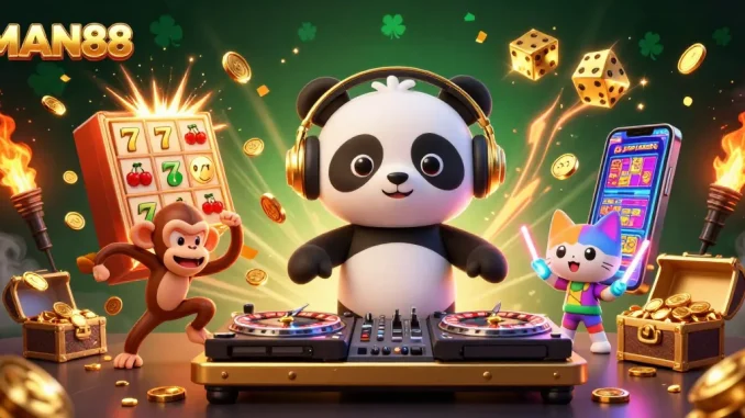 Engage in winning thrills at MAN88 Casino with vibrant gaming elements and fun characters.