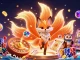 Experience stunning gameplay with tt88 in a vibrant 3D casino illustration featuring a glowing fox spirit.