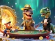 Experience the thrilling world of lương sơn tv with velociraptor card counter and stegosaurus pit boss in this dynamic blackjack scene.
