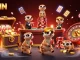 Experience thrill and excitement with 56WIN's vibrant casino scene featuring lively meerkats!