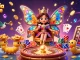 Engage in xóc đĩa online with vibrant 3D characters, casino elements, and a magical backdrop.