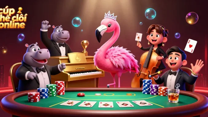 Engage in thrilling cúp thế giới online action with vibrant casino scenes and dynamic poker play.