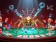 Catch the excitement at au88 with steampunk characters ensnaring dice in a golden web at an animated poker table.