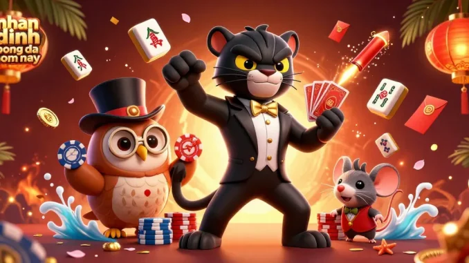 Play the exciting nhan dinh bong da hom nay experience with charming characters at a vibrant casino scene.