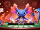 Experience the vibrant energy at rikvip with a neon-colored axolotl DJ and dynamic gambling elements!