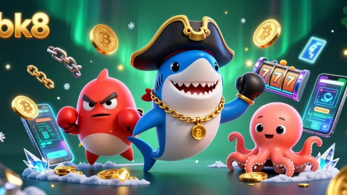 Experience thrilling gaming action with bk8 in a vibrant 3D casino scene full of excitement.