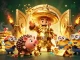 Experience the thrill with s8 as the golden wizard transforms treasures in this vibrant casino scene.