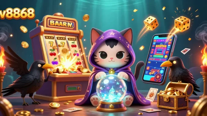 Experience thrilling casino excitement with lv8868 in a rich, dynamic 3D fortune teller scene.