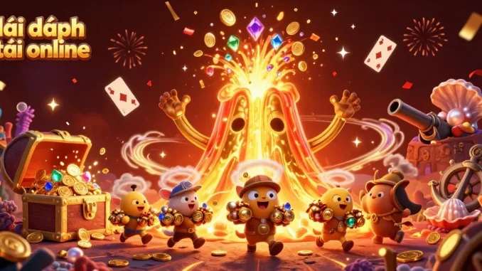 Engage in thrilling gameplay with đại phát tài online revealing treasures from the erupting volcano.